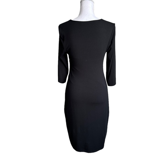 T by Alexander Wang Twist Front Black Dress Size Large - Picture 3 of 16